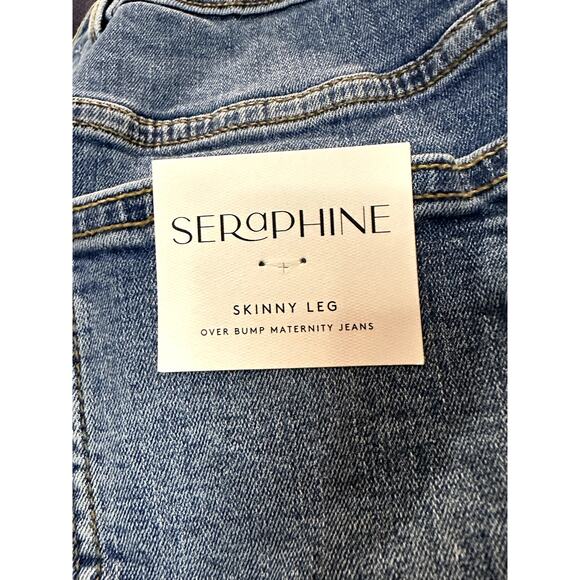 Seraphine – “Kai” Maternity Overbump Skinny Jeans (Light Blue) – 2 - Picture 6 of 6